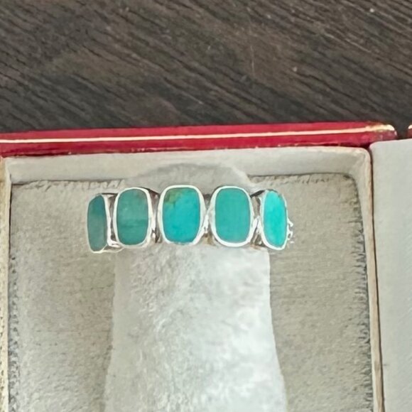 Anna Beck Turquoise Multi-Cushion Ring Silver - Picture 3 of 10